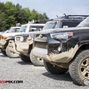 Lined up at the Appalachian Toyota Roundup 2015