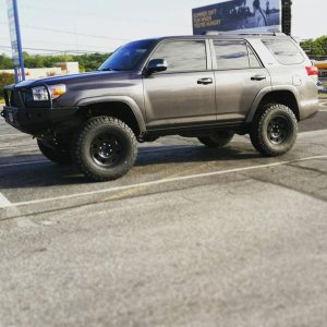 Post lift real tires