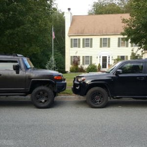 4Runner posing with the FJC and its new 3" ProComp suspension.