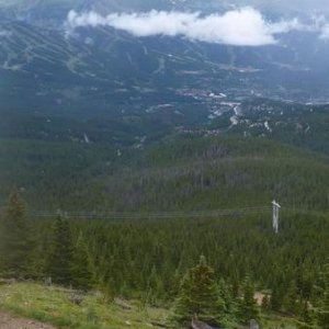 Brekenridge slopes and ski runs in the background