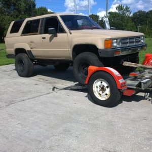 Loading it up from the previous owner's driveway.