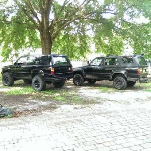 Both my 1988s. 
Dolly - Daily driver 
Charlotte - part's truck
