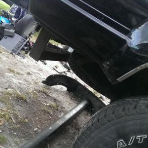 This was after I cut off the spot where the rear bumper sides go on.