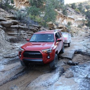 Crawling down a wash between Smokey Mtn Road and Hole in the Rock Road.