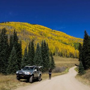 Aspens, Shrine Pass, and my yota.