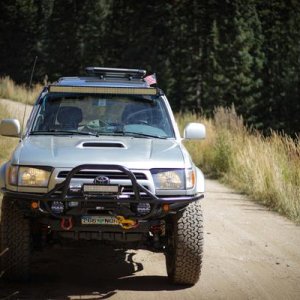 Shrine Pass, New mirrors and new Passenger marker light put on.
