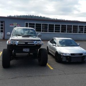 My SR5 next to my friends B5 S4