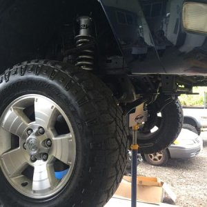 Final touches on the front end.. Getting ready for wheel alignment