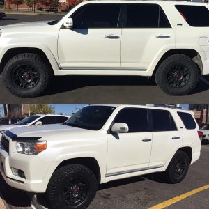 New BFG KO2's 275/70/17. Looking real mean. Bring on the snow!!