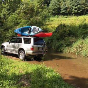 Creek crossing near the New River, border of North Carolina and Virginia.