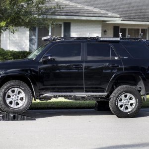 Our new C4 Fabrication Fuel Tank Skid and C4 Rock Sliders are installed! So we had to do a little flex =p