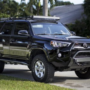 Our new C4 Fabrication Fuel Tank Skid and C4 Rock Sliders are installed as well as our new Southern Style Speed front bumper and Smittybilt winch