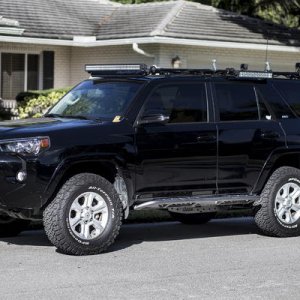 Our new C4 Fabrication Fuel Tank Skid and C4 Rock Sliders are installed as well as our new Southern Style Speed front bumper and Smittybilt winch