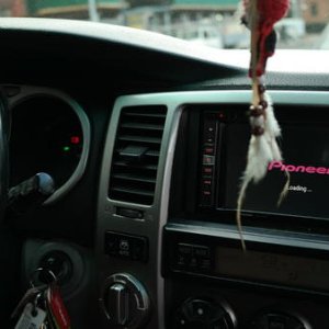 pioneer Avic  nex ..with pioneer 6985 4 way speakers all around  installed black custom rug and new grey headliner