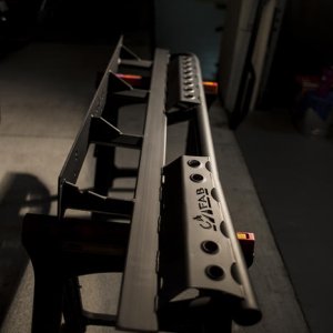 primer coat drying on our new C4 Fab Rock Sliders