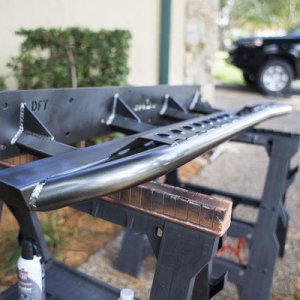 waiting for our color coat to dry after 3 coats of primer, we used Dupli Colors "storm gray metallic" on our new C4 Fab Rock Sliders
