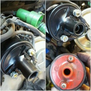 new coil, not totally happy with coil wire connector being too big for ignition wire boot
