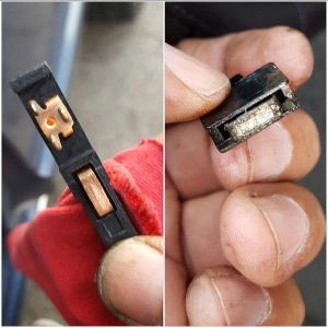 hazard switch contacts, left - turn signal switch contact, right