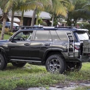Sporting the new Southern Style Speed Prototype Rear End for 5th Gen 4Runners. 

1.) yes it has room for independent frame flexing so the bumper and t