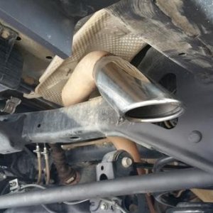 Swapped the tip and cut down the tail pipe a little increase bumper clearance