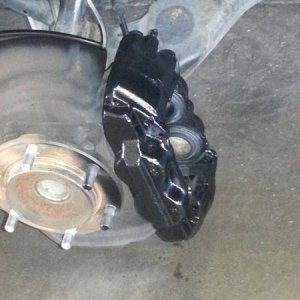 Painted black calipers