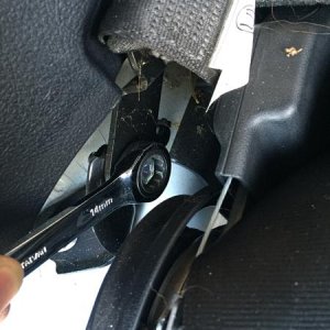 Left side removing with ratchet wrench.