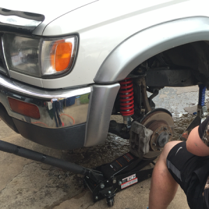 Front coil overs going on