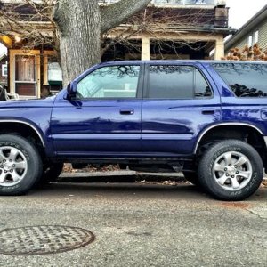 3 days after I picked up and had her professionally detailed. 99 4Runner SR5 4x4 Stellar Blue on grey 5-speed.