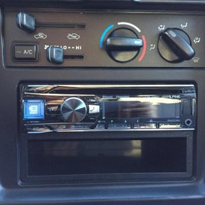 New Alpine CDE 164BT head unit installed.