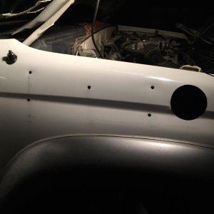 holes drilled...