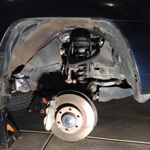 Front before OEM XREAS and OEM Spring removal