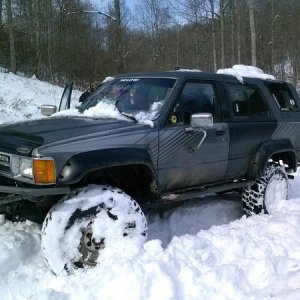 WV got a lot of snow this year. This was my driveway for almost a week.
