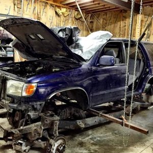 Old frame coming out