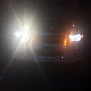 New Vleds 9005 high beam lights (left side vleds, right side stock)