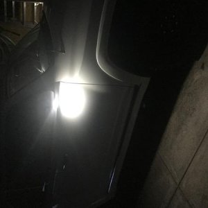 New LED puddle lights. So much better than stock