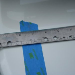 Ladder spacing. 3 3/8: from weather strip...