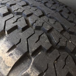 Used tire tread depth