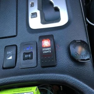 After market Heated seats
Custom Light box Zombie Switch
3rd gen 12 volt accessory (constant power from Aux Batt) on my 4th gen (I like to incorperate