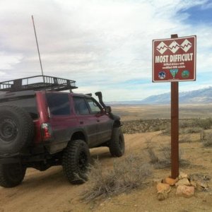 IMG 4002 start of this local trail above big pine ca . . deep washes,  tight off camber turns  and steep , it really tests out ur rig and ur mind ,, s
