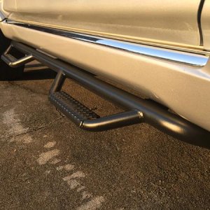 Finally...N-Fab makes a "bolt-on" step for the 10-13 SR5 - no rocker mod required.  And the fit is fantastic.