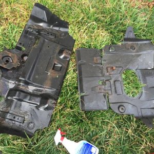 Restoring stock skid plates