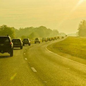 Convoying it out to the event