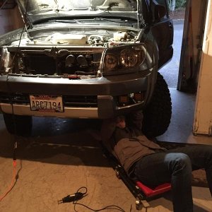 Headlighting swap, yes theres a headlight bolt down there