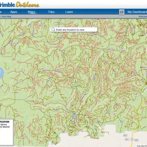 Trimble - Street View with Forest Roads Overlay