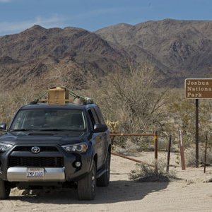 Joshua Tree at the southeast gate at Chiriaco Summit is locked. This is the closest road to Munsen Canyon, which I plan to hike again next time I go t