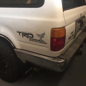 TRD custom decals. Courtesy of the sticker guy on Tacoma world