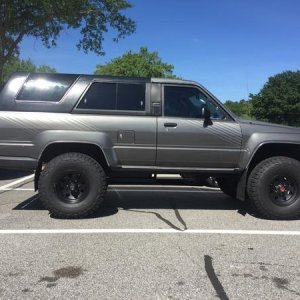 Gray 1987, OME torsion bar lift, OME shocks, 15x8 AR172 baja wheels, Lots more to do