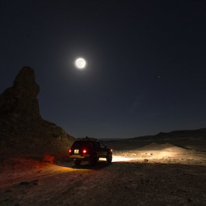 Decided to drive out to Trona and capture the full moon at 2am. Got there at 4am to have the moon perfectly above the horizon.