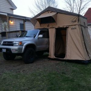 With the new cascadia tent on it