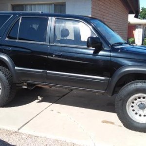Side shot of bedlined flares.